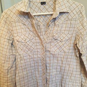 Theory Plaid Button Up Shirt